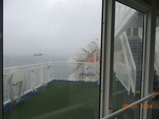 Ferry in rain no one out